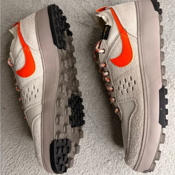 Nike Trail Sneakers Beige Orange Swoosh Cordura Outdoor Shoes Men’s 9.5 NWT - Picture 6 of 14